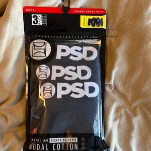 PSD 3 PACK PREMIUM BOXER BRIEFS.  NEW IN PACKAGE